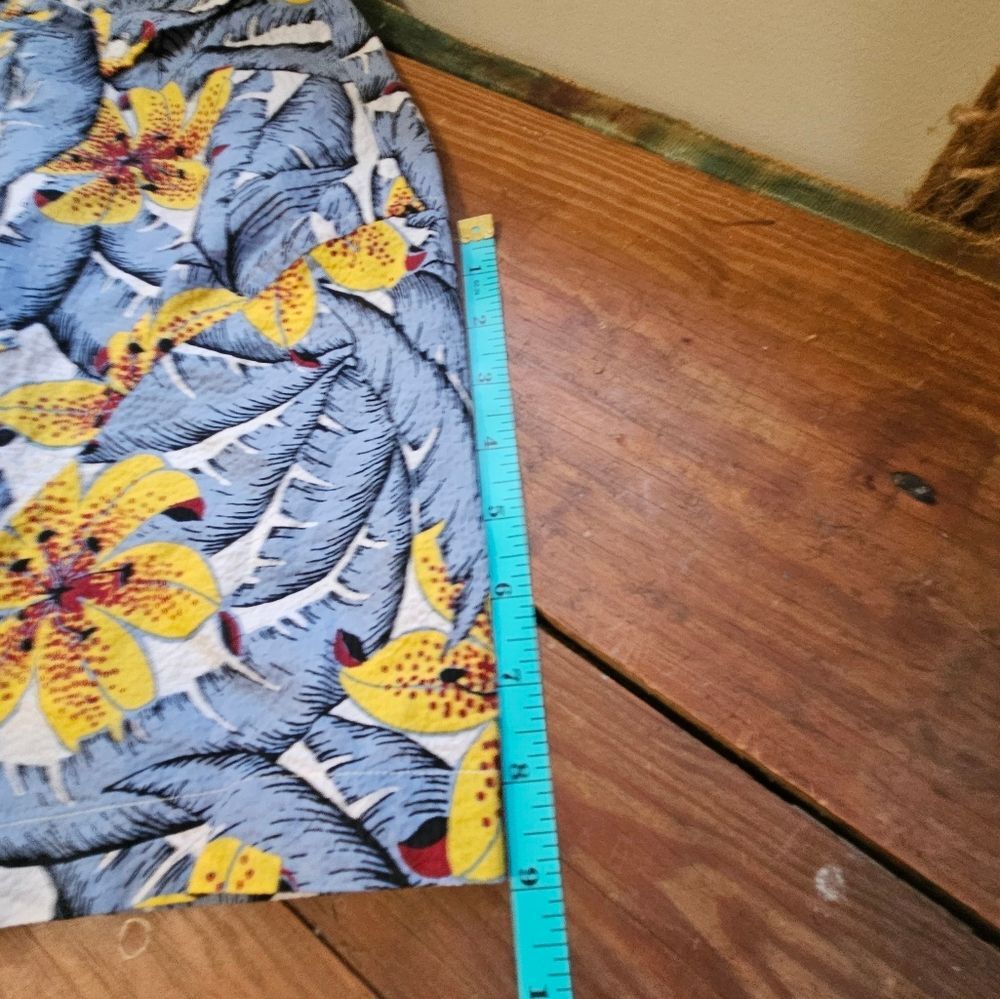 J.Crew 1/4 Button Shirt Re-Imagined Seersucker Floral Hawaiian Classic Men Sz L - Picture 9 of 11